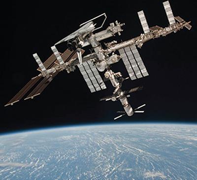 ISS with ATV and Shuttle docked