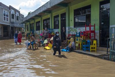 Flooded school in Indonesia. UNICEF