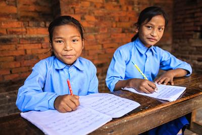 Young students in Nepal