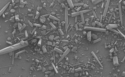 Electron microscope images of cryst