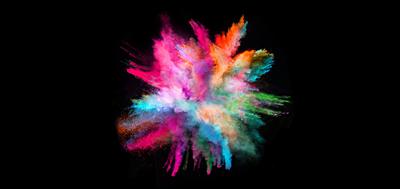 Colourful powders