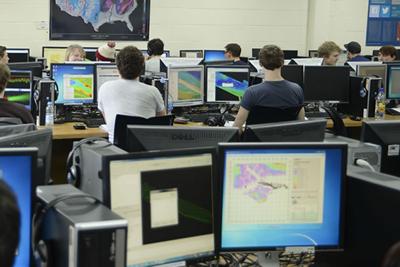 students using a computer room