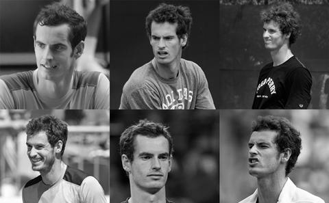 Variation in photos of Andy Murray
