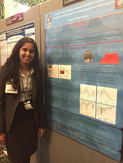 Shruti Verma with her poster