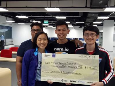 UoSM students with their cash prize