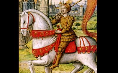 Joan of Arc on horseback