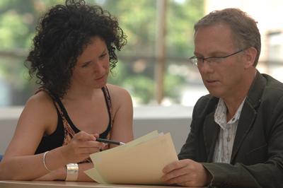 Student and tutor talking