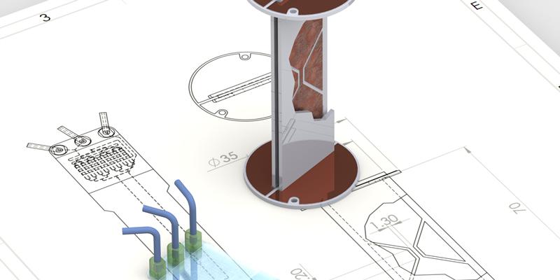 Microfluidic probe and chip drawings