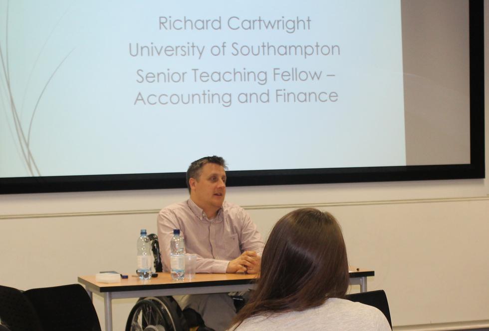 Speaker Richard Cartwright from the University of Southampton at our May 2018 event
