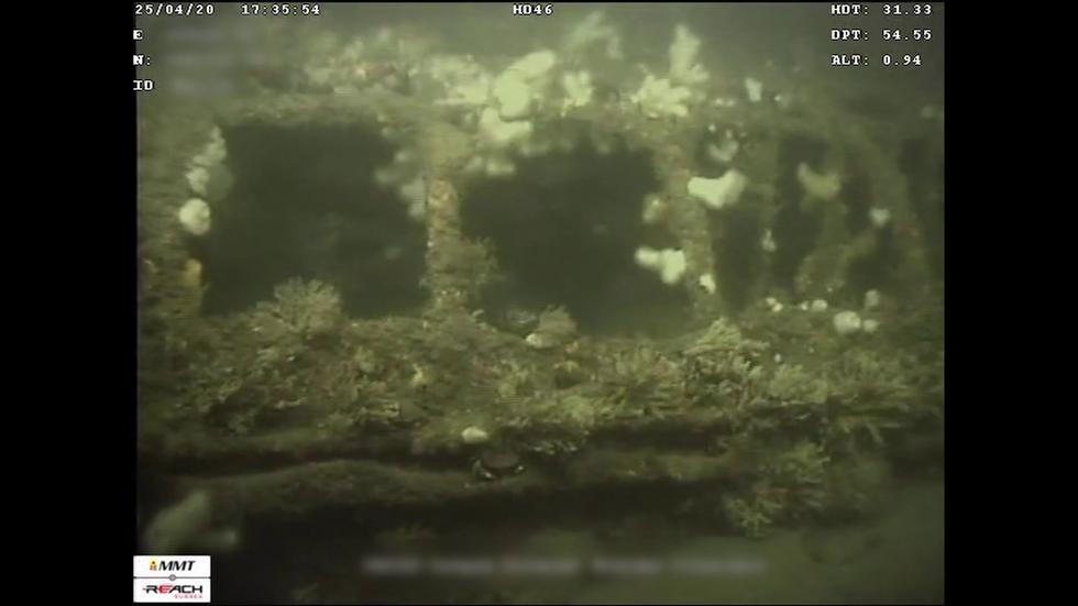 ROV underwater footage of U-boat hull remains. Credit: Tolmount Development