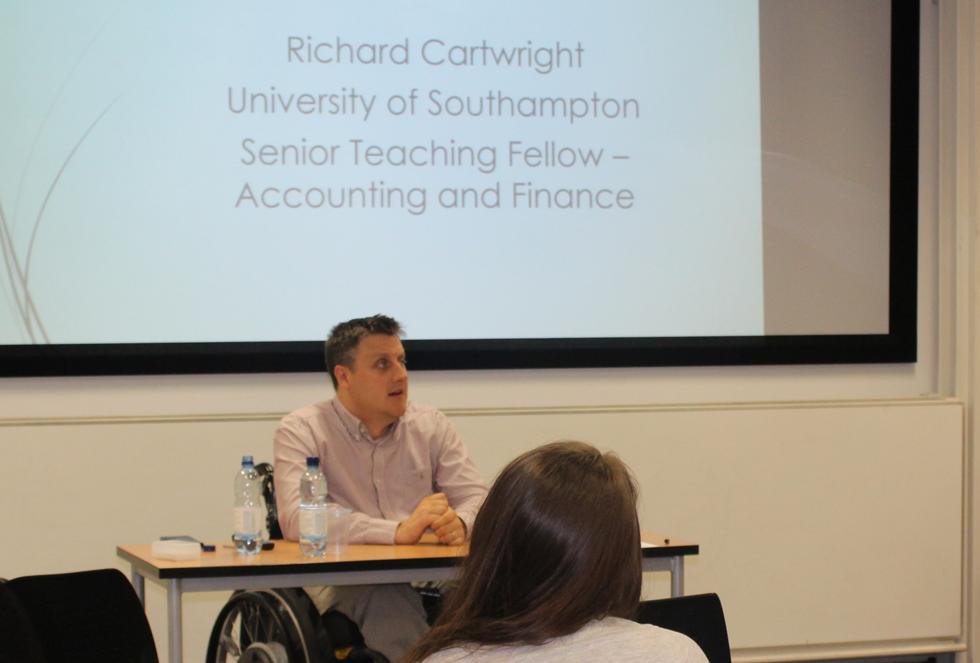 Speaker Richard Cartwright from the University of Southampton at our May 2018 event