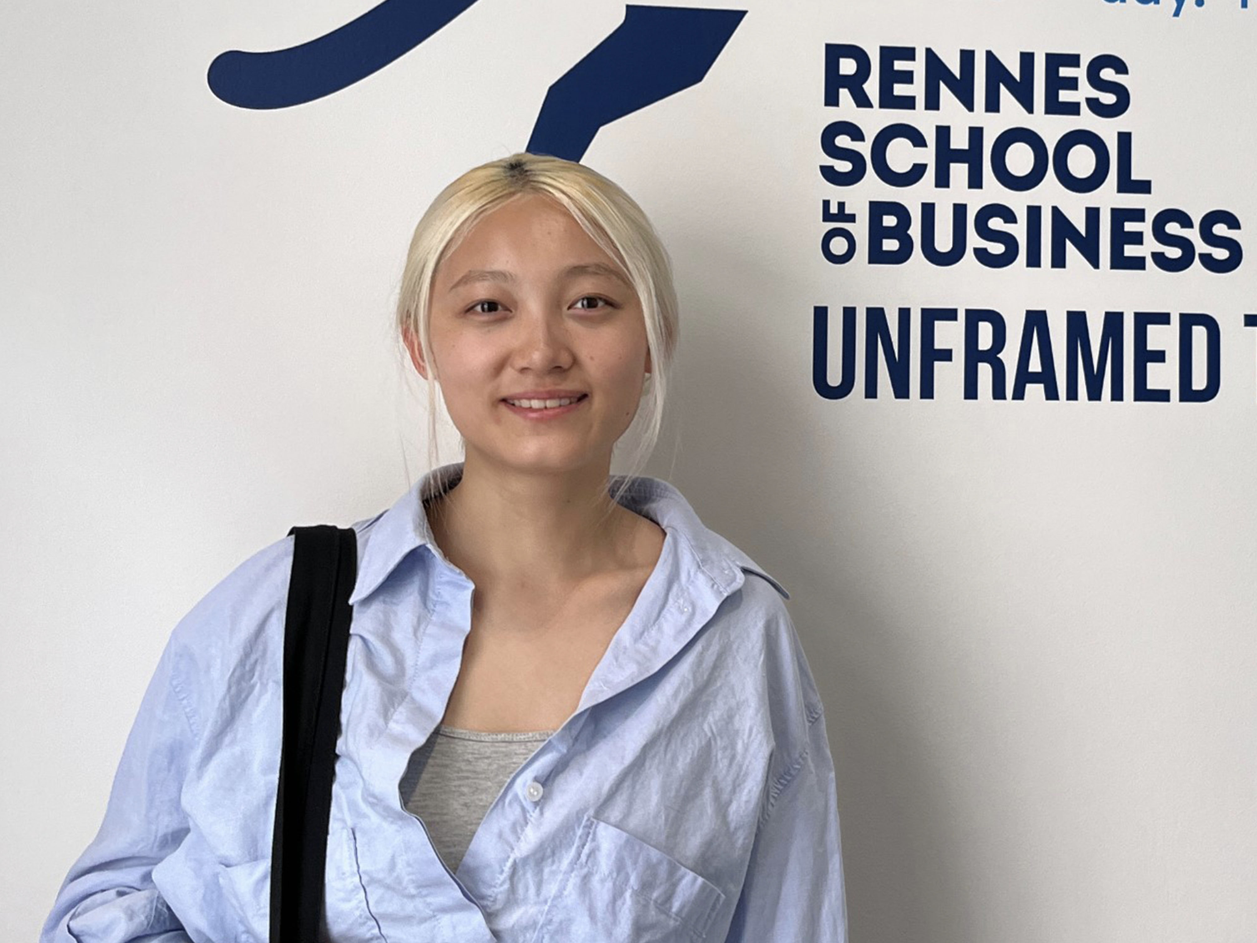 Nan at Rennes School of Business for their Fashion Marketing programme in July 2023.