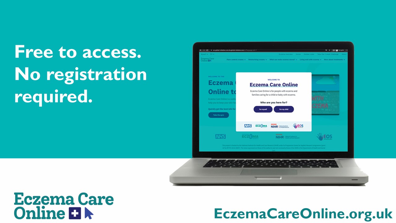 Advert for EczemaCareOnline website