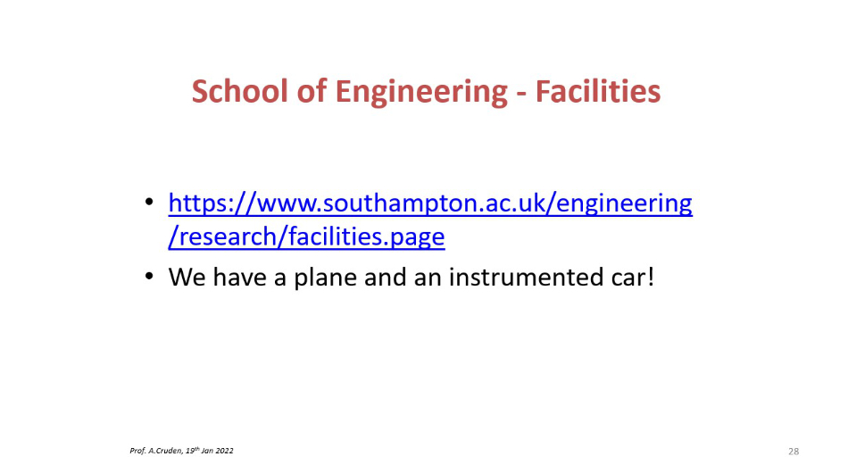 Slide 28 School of Engineering Facilities