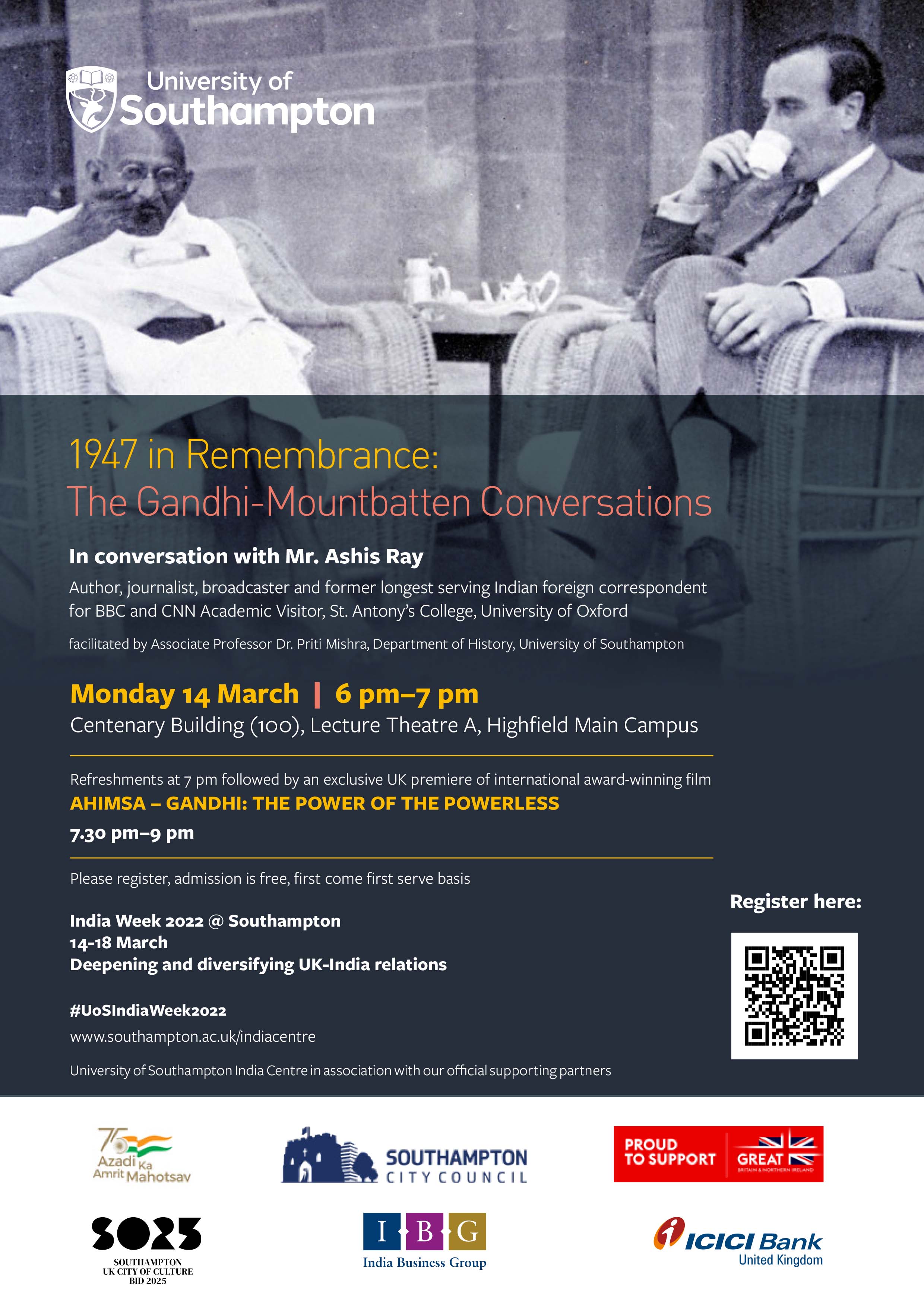 The Gandhi-Mountbatten Conversations flyer
