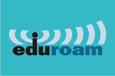 The eduroam logo where the "d" has waves of wifi signal coming from it.