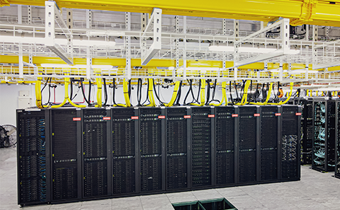A photograph of Iridis 5 within the Data Centre. 