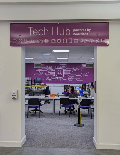 The entrance to one of our Tech Hubs