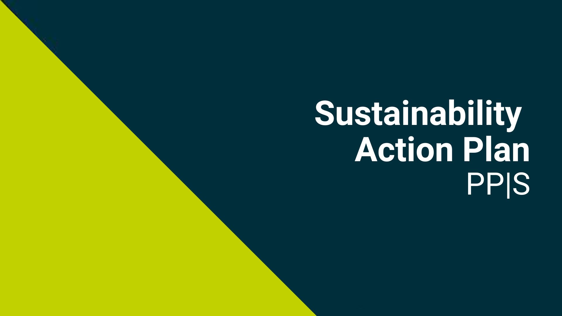 Sustainability action plan PPS