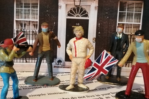 Lead toy figures at Downing street