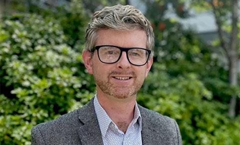 Professor Tom Gernon looking at camera.