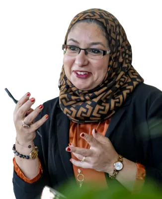 Dr Shahnaz Ibrahim has open, engaging body language