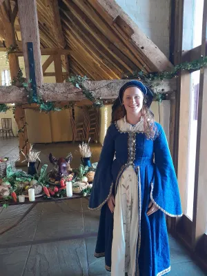 Joanna in Tudor costume