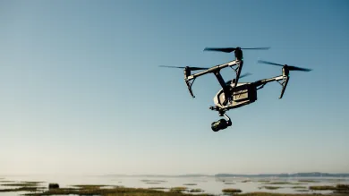 Drone flying