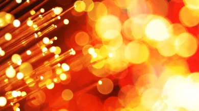 light shining from fibre bundles