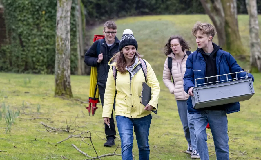 BSc Geography students doing field work