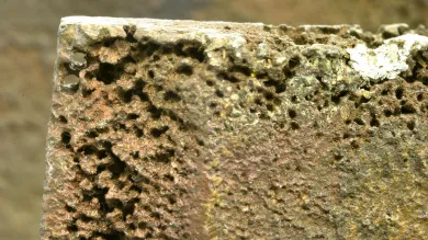 Cavitation-erosion and corrosion of an impeller pump