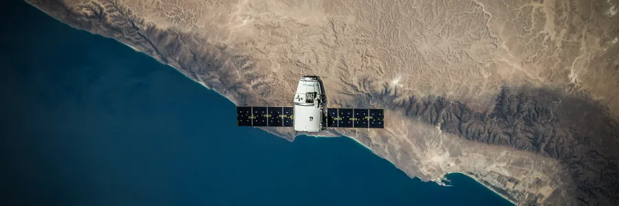 Satellite over earth