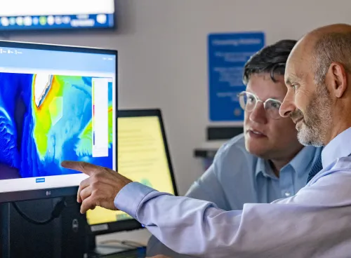 Southampton Geospatial researchers look over mapped data as they seek new insights
