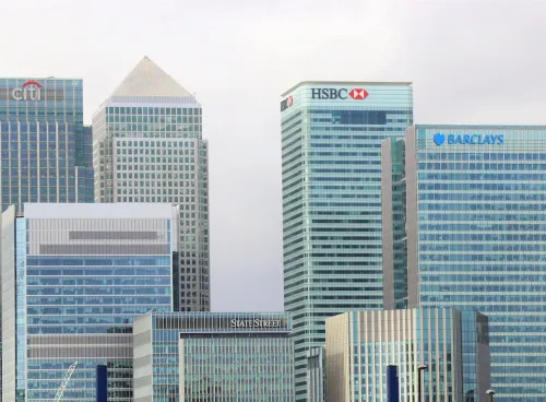 Image showing high-rise banking buildings.