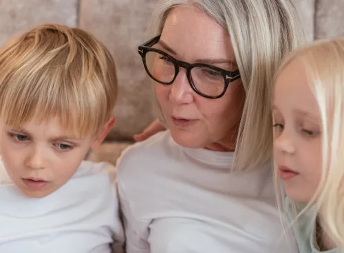 Pexels image of a grandmother chatting with her grandchildren
