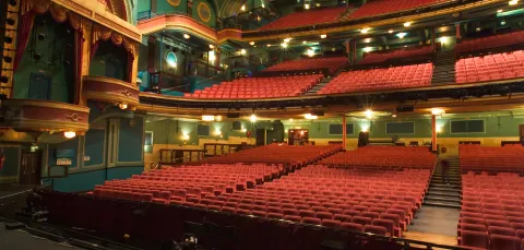 Inside view of the auditorium at the Mayflower Theatre Southampton.