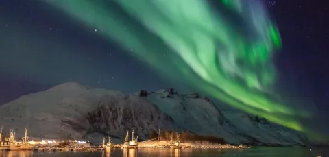 Aurora borealis in Tromso in Norway