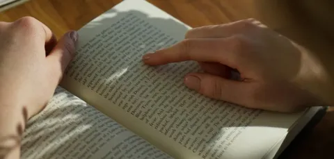 A person reading a book