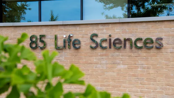 Exterior photograph of the life sciences building