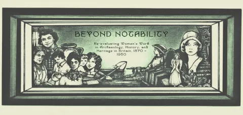 ink sketch of womwn of varying age in cllothes from 1870 to 1950