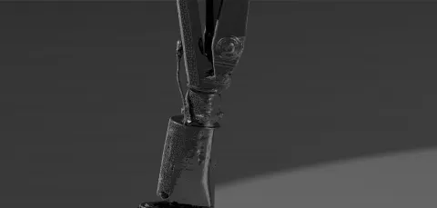 Computed tomography of a simulated residual limb