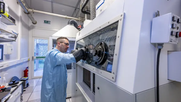 A man near the equipment