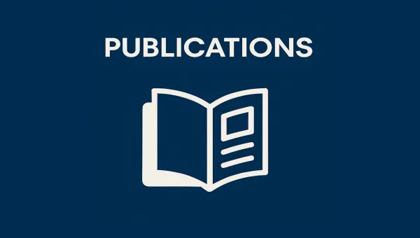 Text 'Publications' and an open book graphic