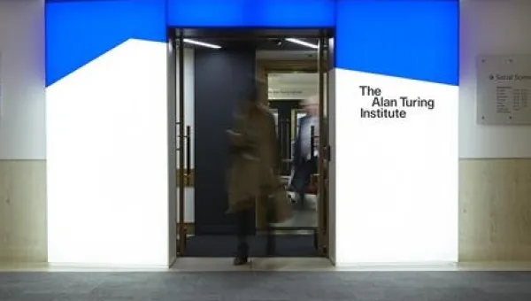 Entrance door with sign Alan Turing Institute