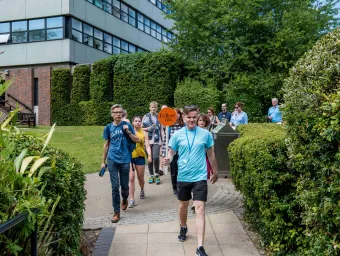 Student tour of the university