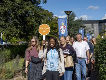 Student tour Highfield campus.