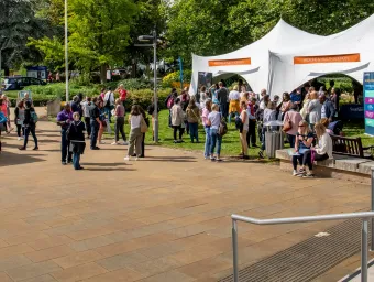 Highfield campus during an open day.