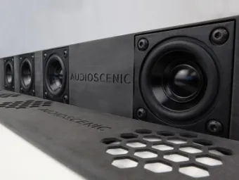 A soundbar designed by spinout company Audioscenic