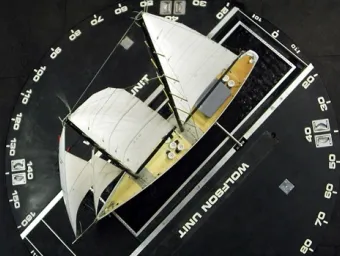 A yacht in 7x5 wind tunnel