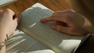 A person reading a book